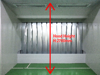 Height of the hood for OIL BOOTH TB-36-23B