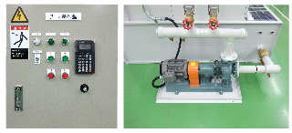 Operation panel (left), Pump (right)