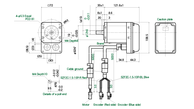 Motor output 200W type