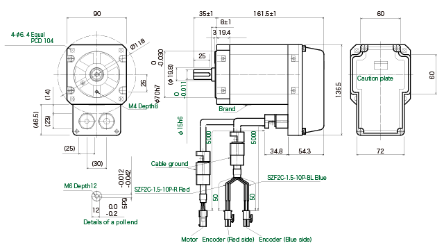 Motor output 600W type