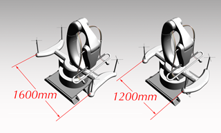 1600-Type Standard (Left) and 1200-Type Optional (Right)