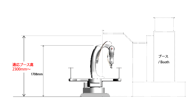 ブース設置　側面参考図