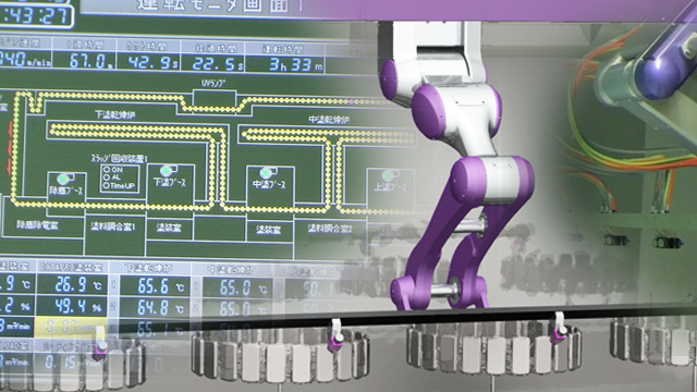 Line production coating system