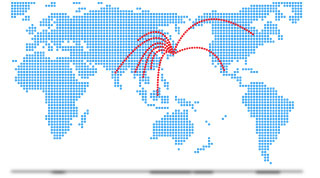 Data sharing and management are possible among the factories scattered around the world.  