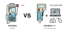 조작 환경의 비교