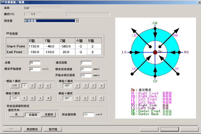 圆盘软件包喷涂(DP表面处理)示教，重新作成界面