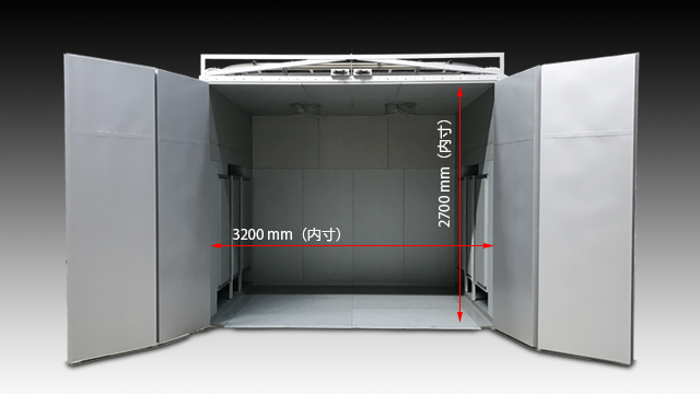 Example of installation of Large-size drying machine, DRYTEC with one-side door