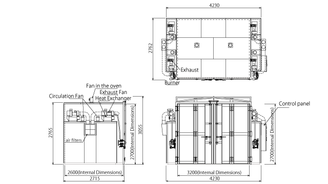  A three-view drawing