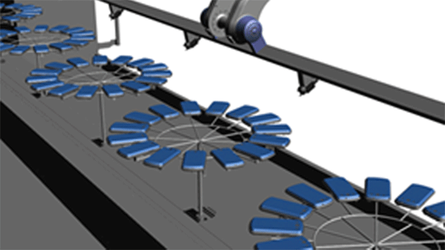 Illustration 9 Revolving coating with R-Technology that coats multiple rings at the same time