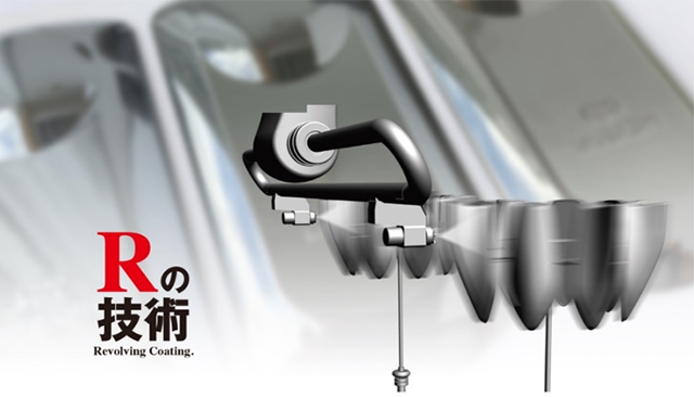 Figure 2 Rotational coating with R technology